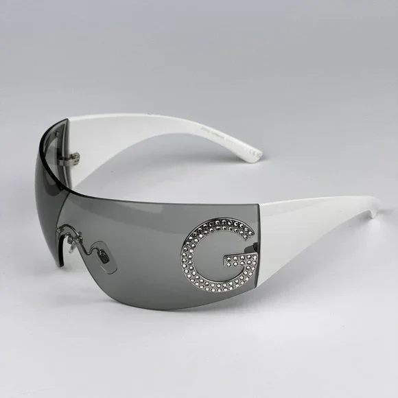 D&G DG2298B 06/87 Sunglasses Light Grey Rimless Pillow Women